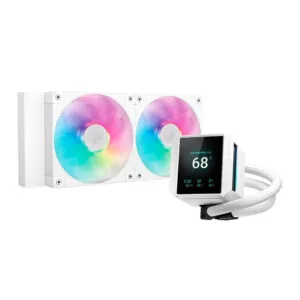 Water Cooler DeepCool Mystique 240 ARGB Display LCD 240mm Intel/AMD Branco R-LX240-WHDSNMCP-G-1