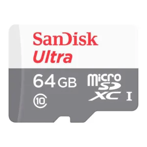 Cartão de Memória SanDisk Ultra 64GB microSDXC 100MB/s com Adaptador SDSQUNR-064G-GN3MA