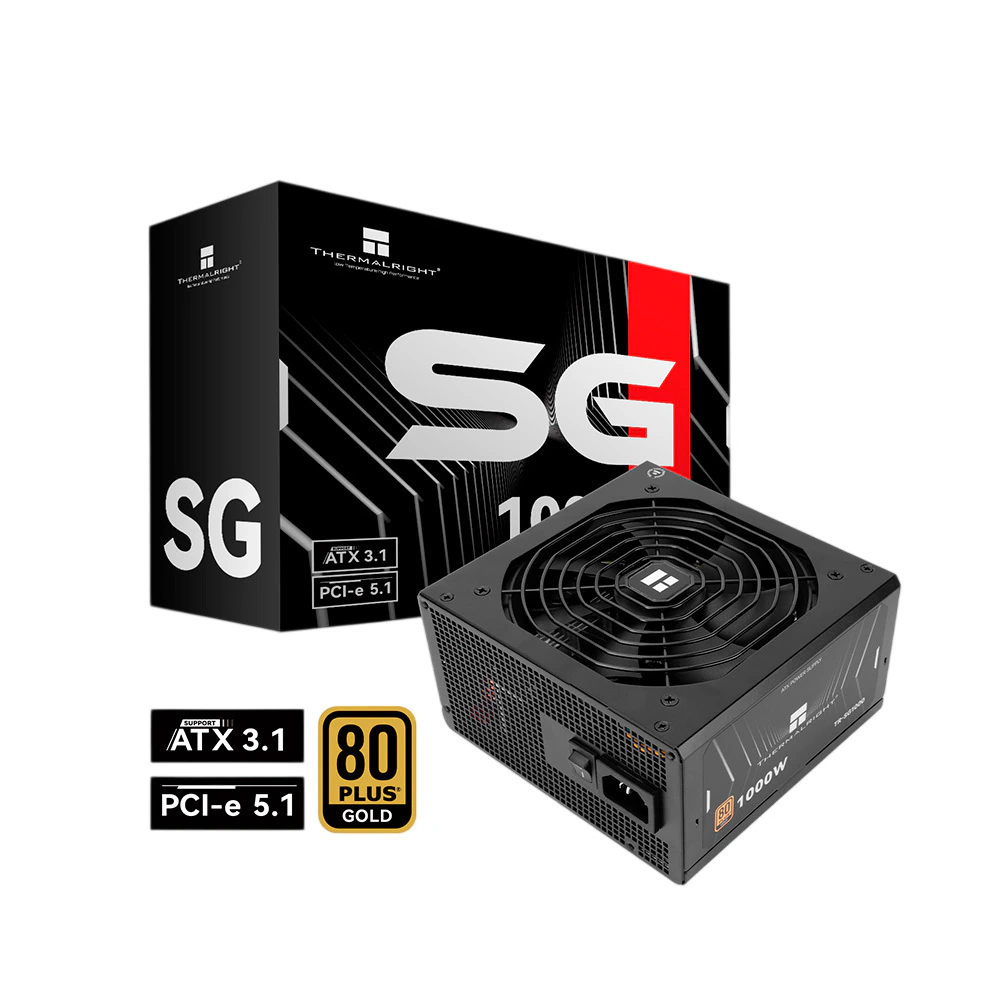 Fonte Thermalright SG-1000 1000W 80 Plus Gold Full Modular ATX 3.1 PCIe 5.1 Preta SG-1000