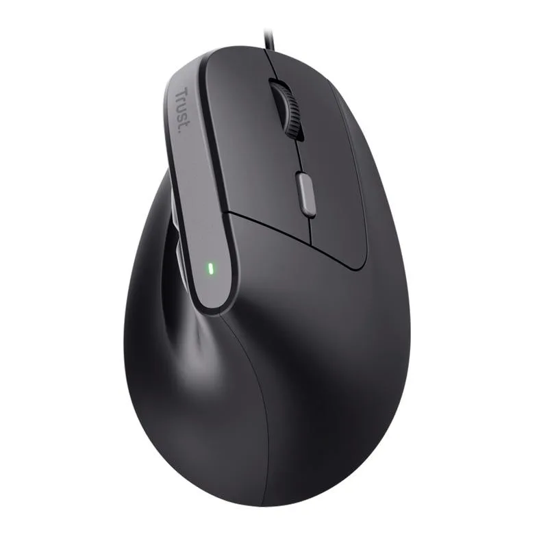 Mouse Trust Bayo II Ergonômico USB 2400 DPI 6 Botões Preto T25144