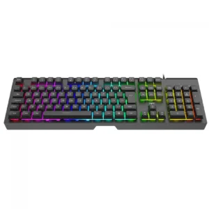 Teclado Gamer T-Dagger Nova RGB Membrana Full Size ABNT2 USB Preto T-TGK110