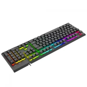 Teclado Gamer T-Dagger Nova RGB Membrana Full Size ABNT2 USB Preto T-TGK110