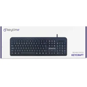 Teclado Keytime KeyCraft Membrana Full Size ABNT2 USB Preto KYT00010