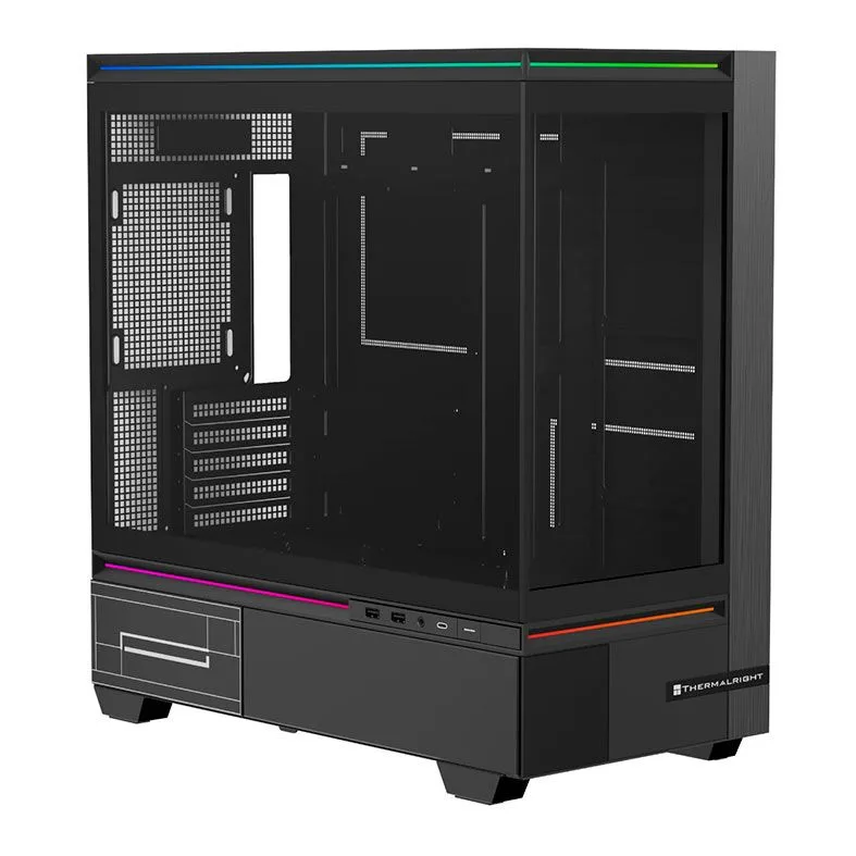 Gabinete Gamer Thermalright TL-M10 Mid Tower Vidro Temperado Preto Sem Fans TL-M10-BK