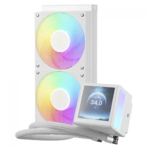 Water Cooler Gamdias Chione P5-240 WH ARGB Display Digital 240mm Intel/AMD Branco
