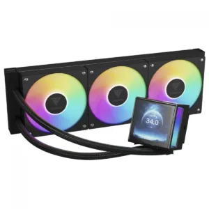 Water Cooler Gamdias Chione P5-360 ARGB Display Digital 360mm Intel/AMD Preto