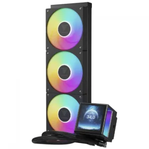 Water Cooler Gamdias Chione P5-360 ARGB Display Digital 360mm Intel/AMD Preto