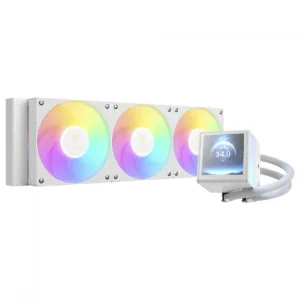 Water Cooler Gamdias Chione P5-360 WH ARGB Display Digital 360mm Intel/AMD Branco