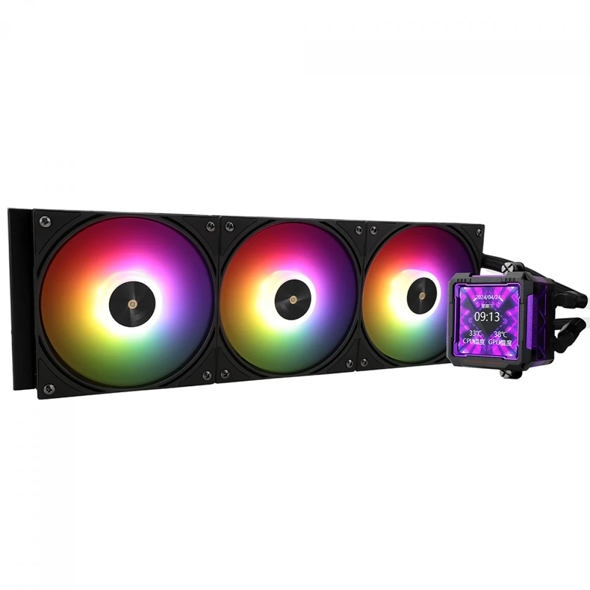 Water Cooler Thermalright Frozen Warframe Pro 360 ARGB Display LCD 360mm Intel/AMD Preto TR-FWP-360-BK-ARGB