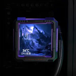 Water Cooler Thermalright Frozen Warframe Pro 360 ARGB Display LCD 360mm Intel/AMD Preto TR-FWP-360-BK-ARGB