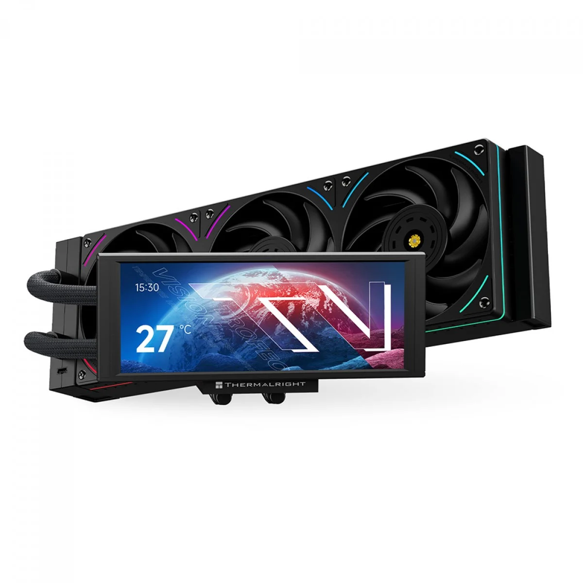 Water Cooler Thermalright Trofeo Vision 360 ARGB Display LCD 360mm Intel/AMD Preto