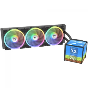 Water Cooler Thermaltake MineCube 360 Ultra ARGB Preto com Display LCD 360mm CL-W481-PL12SW