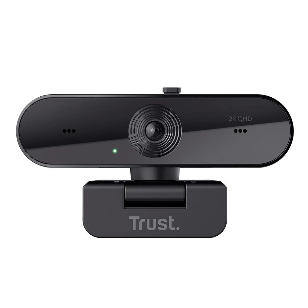 Webcam Trust Taxon 2K QHD Microfones Duplos Filtro de Privacidade USB Preto 24732