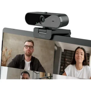 Webcam Trust Taxon 2K QHD Microfones Duplos Filtro de Privacidade USB Preto 24732